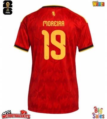Belgium Diego Moreira #19 Replica Home Stadium Shirt for Women World Cup 2026 Short Sleeve